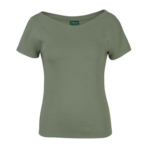 WORKWEAR, SAFETY & CORPORATE CLOTHING SPECIALISTS - C OF C  LADIES S/S BOAT NECK TEE