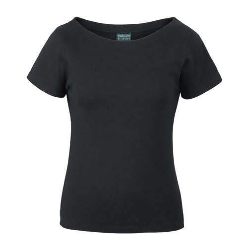 WORKWEAR, SAFETY & CORPORATE CLOTHING SPECIALISTS - C OF C  LADIES S/S BOAT NECK TEE