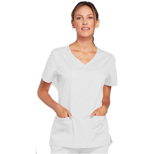 WORKWEAR, SAFETY & CORPORATE CLOTHING SPECIALISTS - Poly Cotton Stretch V Neck Top