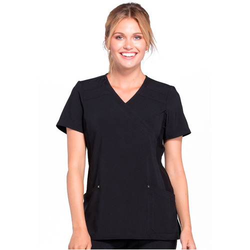 WORKWEAR, SAFETY & CORPORATE CLOTHING SPECIALISTS - IFLEX Mock wrap knit panel top