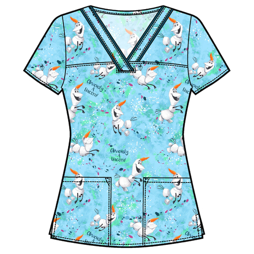WORKWEAR, SAFETY & CORPORATE CLOTHING SPECIALISTS - CHEROKEE Print Top Obviously A Unicorn