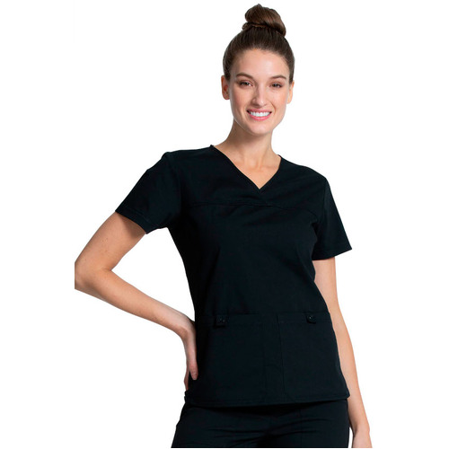 WORKWEAR, SAFETY & CORPORATE CLOTHING SPECIALISTS - PROFESSIONALS KNIT SIDE PANEL WOMEN'S V NECK TOP