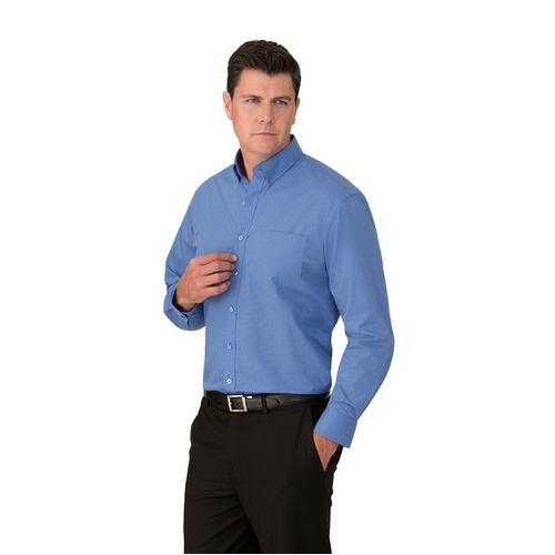 WORKWEAR, SAFETY & CORPORATE CLOTHING SPECIALISTS - Micro Check Long Sleeve Shirt - Mens