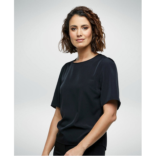 WORKWEAR, SAFETY & CORPORATE CLOTHING SPECIALISTS - Echo - Loose Fit Blouse-Black-12