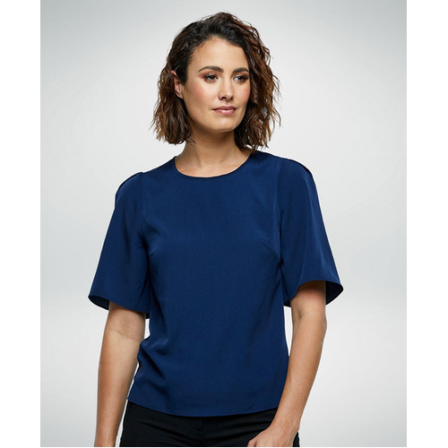 WORKWEAR, SAFETY & CORPORATE CLOTHING SPECIALISTS - Echo - Loose Fit Blouse-Navy-10