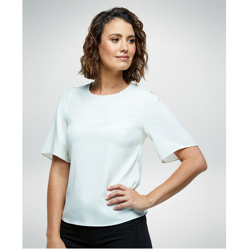 WORKWEAR, SAFETY & CORPORATE CLOTHING SPECIALISTS - Echo - Loose Fit Blouse-Vanilla-14