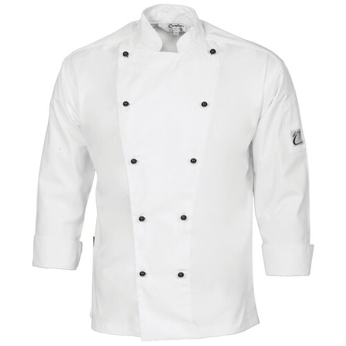 WORKWEAR, SAFETY & CORPORATE CLOTHING SPECIALISTS - Cool-Breeze Cotton Chef Jacket - Long Sleeve