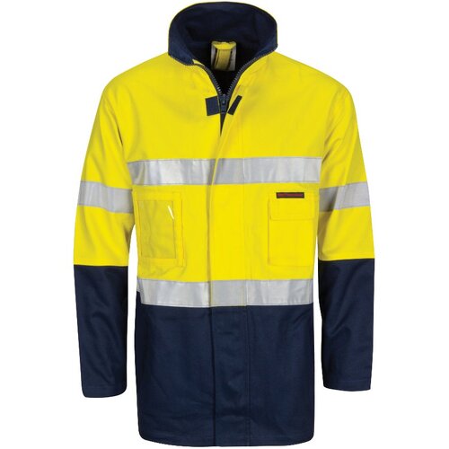 WORKWEAR, SAFETY & CORPORATE CLOTHING SPECIALISTS - HiVis Cotton Drill "2 in 1" Jacket with Generic Reflective R/Tape