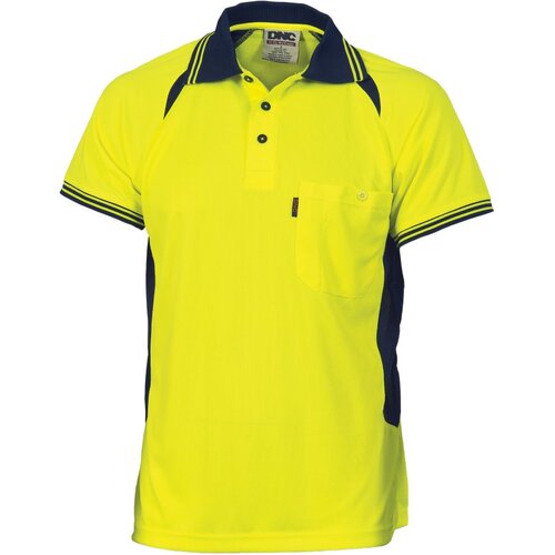 WORKWEAR, SAFETY & CORPORATE CLOTHING SPECIALISTS - Cool-Breeze Contrast Mesh Polo - short sleeve