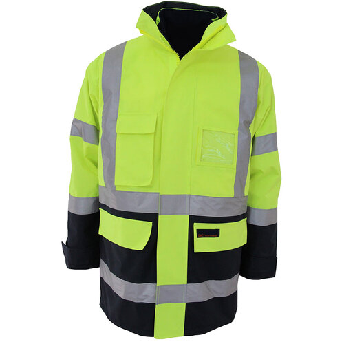 WORKWEAR, SAFETY & CORPORATE CLOTHING SPECIALISTS - HiVis "H" pattern 2T Biomotion tape "6 in 1" Jacket