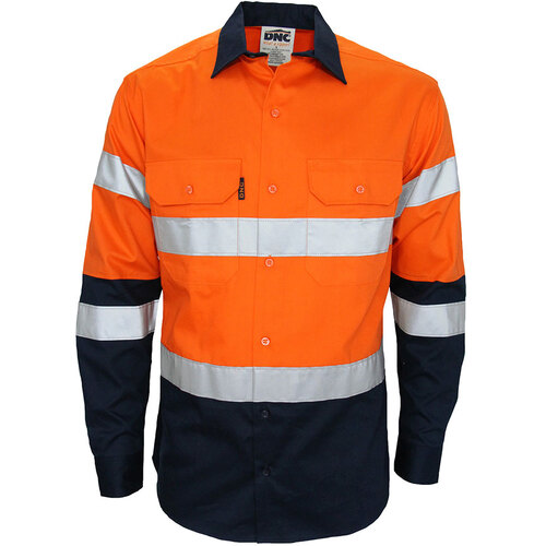WORKWEAR, SAFETY & CORPORATE CLOTHING SPECIALISTS - HiVis 2 Tone Biomotion taped shirt