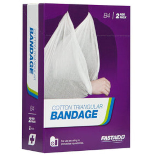 WORKWEAR, SAFETY & CORPORATE CLOTHING SPECIALISTS - TRIANGULAR BANDAGE, COTTON, 2PK