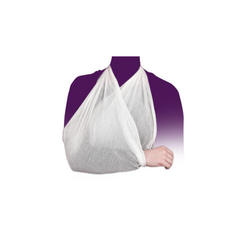 WORKWEAR, SAFETY & CORPORATE CLOTHING SPECIALISTS - TRIANGULAR BANDAGE, DISPOSABLE, LARGE, WHITE, 10PK