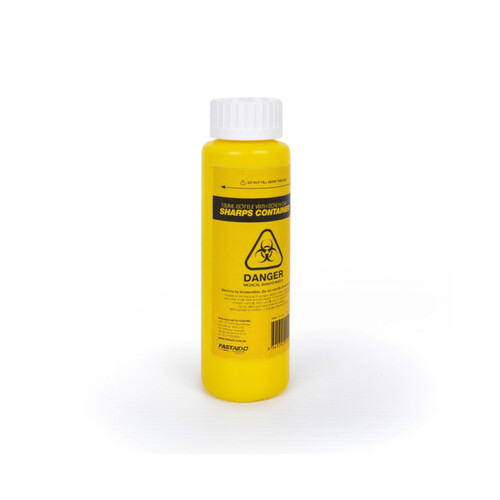 WORKWEAR, SAFETY & CORPORATE CLOTHING SPECIALISTS - SHARPS CONTAINER, PLASTIC, 150 ML, YELLOW
