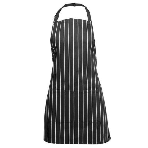 WORKWEAR, SAFETY & CORPORATE CLOTHING SPECIALISTS - JB's 5A - JB's 65x71 STRIPED BIB APRON WITH POCKET