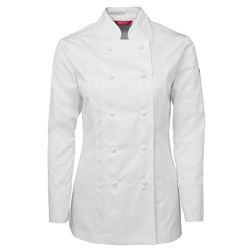 WORKWEAR, SAFETY & CORPORATE CLOTHING SPECIALISTS - JB's LADIES L/S CHEF'S JACKET