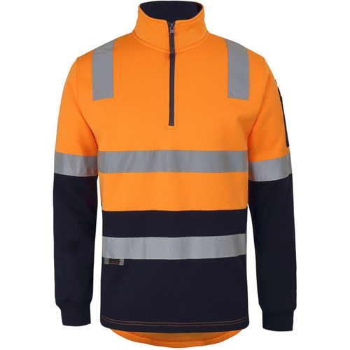 WORKWEAR, SAFETY & CORPORATE CLOTHING SPECIALISTS - JB's 1/2 ZIP AUST. RAIL (D+N) FLEECE SWEATER