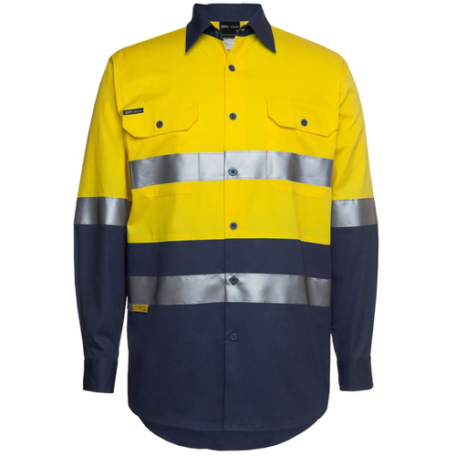 WORKWEAR, SAFETY & CORPORATE CLOTHING SPECIALISTS - JB's HI VIS L/S (D+N) 150G WORK SHIRT