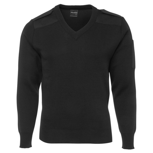 WORKWEAR, SAFETY & CORPORATE CLOTHING SPECIALISTS - JB's KNITTED EPAULETTE JUMPER