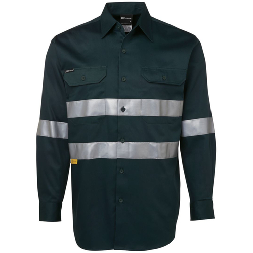 WORKWEAR, SAFETY & CORPORATE CLOTHING SPECIALISTS - JB's HI VIS L/S (D+N) 190G SHIRT WITH TAPE