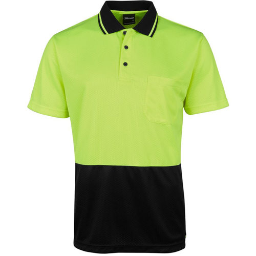 WORKWEAR, SAFETY & CORPORATE CLOTHING SPECIALISTS - JB's HV Jacquard Non Cuff Polo