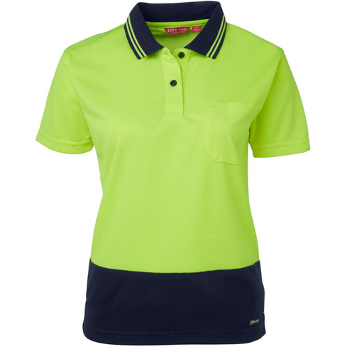 WORKWEAR, SAFETY & CORPORATE CLOTHING SPECIALISTS - JB's LADIES HI VIS S/S COMFORT POLO