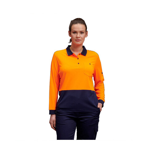 WORKWEAR, SAFETY & CORPORATE CLOTHING SPECIALISTS - Workcool - Women's Workcool Hyperfreeze Spliced Polo Long Sleeve
