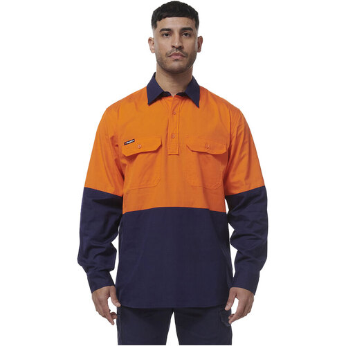 WORKWEAR, SAFETY & CORPORATE CLOTHING SPECIALISTS - WORKCOOL - MENS VENTED CLOSED FRONT SPLICED LONG SLEEVE SHIRT