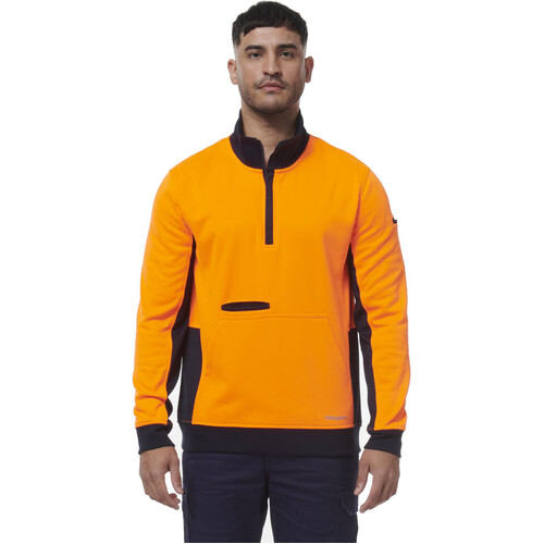 WORKWEAR, SAFETY & CORPORATE CLOTHING SPECIALISTS - HI VIS 1/4 ZIP FLEECE