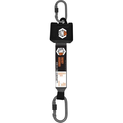 WORKWEAR, SAFETY & CORPORATE CLOTHING SPECIALISTS - LINQ Self Retracting 2.5M Webbing Lanyard with Hardware KS X2
