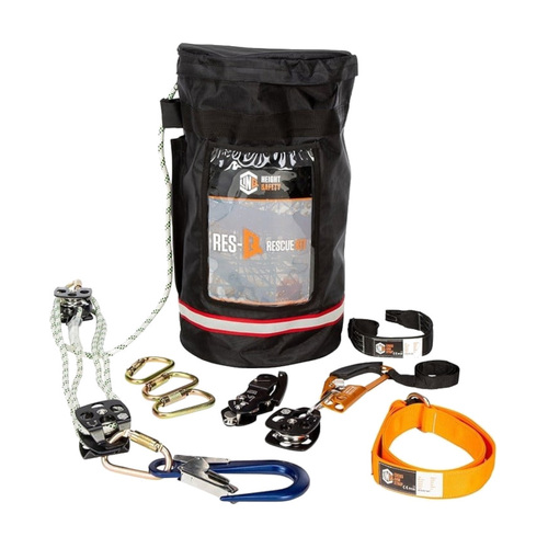 WORKWEAR, SAFETY & CORPORATE CLOTHING SPECIALISTS - LINQ RES-Q KIT - NO POLE 50M KERNMANTLE ROPE 11mm
