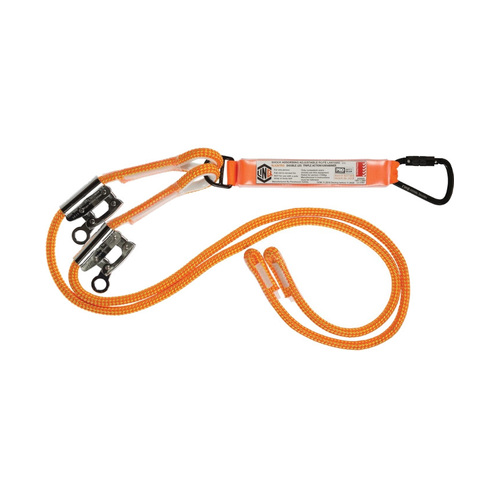 WORKWEAR, SAFETY & CORPORATE CLOTHING SPECIALISTS - LINQ Double Adjustable Rope Lanyard with KT & RG X2
