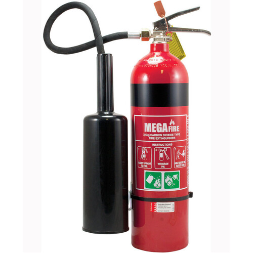 WORKWEAR, SAFETY & CORPORATE CLOTHING SPECIALISTS - 3.5kg Carbon Dioxide Extinguisher c/w Wall Bracket