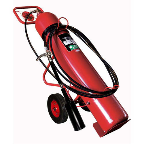 WORKWEAR, SAFETY & CORPORATE CLOTHING SPECIALISTS - 45kg CO2 Mobile Extinguisher - Solid Wheels