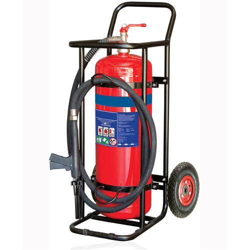 WORKWEAR, SAFETY & CORPORATE CLOTHING SPECIALISTS - 50lt AFFF Mobile Extinguisher - Solid Wheels