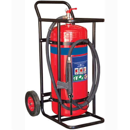 WORKWEAR, SAFETY & CORPORATE CLOTHING SPECIALISTS - 70lt AFFF Mobile Extinguisher - Solid Wheels