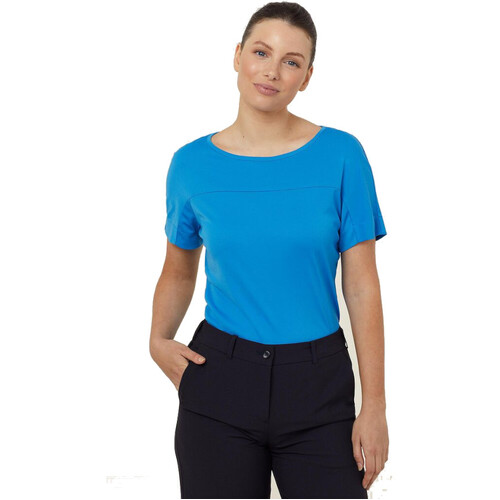 WORKWEAR, SAFETY & CORPORATE CLOTHING SPECIALISTS - NNT - MATT JERSEY BOAT NECK SHORT SLEEVE TOP