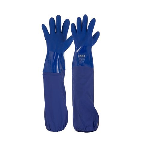 WORKWEAR, SAFETY & CORPORATE CLOTHING SPECIALISTS - 60cm Blue PVC Gloves