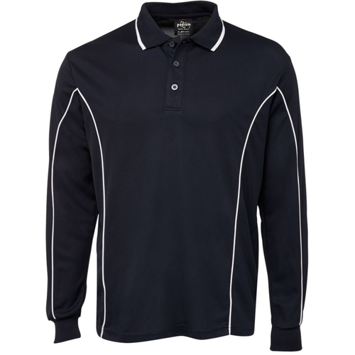 WORKWEAR, SAFETY & CORPORATE CLOTHING SPECIALISTS - PODIUM L/S PIPING POLO