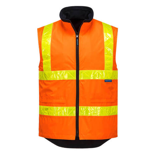 WORKWEAR, SAFETY & CORPORATE CLOTHING SPECIALISTS - Day/Night Polar Fleece Vest with Micro Prism Tape (Old FHVY214)