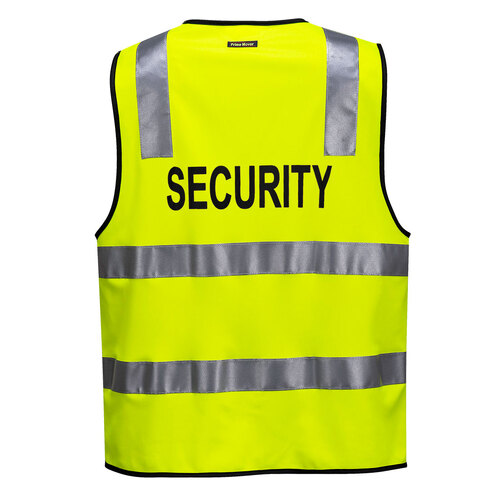 WORKWEAR, SAFETY & CORPORATE CLOTHING SPECIALISTS - Day/Night Safety Vest with Tape - SECURITY (Old HV102Z-S)