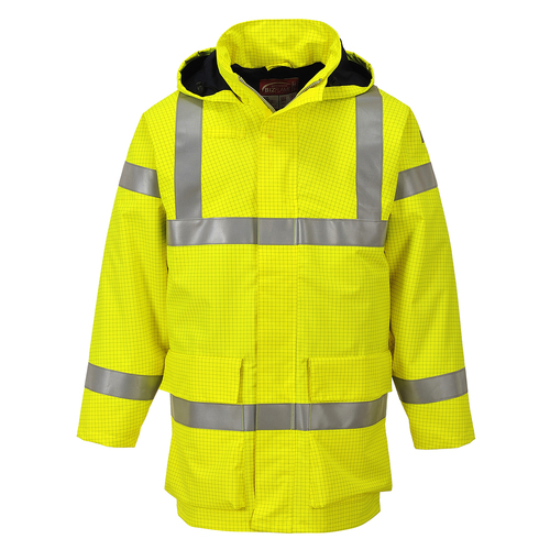 WORKWEAR, SAFETY & CORPORATE CLOTHING SPECIALISTS - Bizflame Rain Hi-Vis Multi Lite Jacket