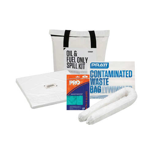 WORKWEAR, SAFETY & CORPORATE CLOTHING SPECIALISTS - PRATT ECONOMY 25LTR  OIL & FUEL ONLY SPILL KIT- WHITE BAG