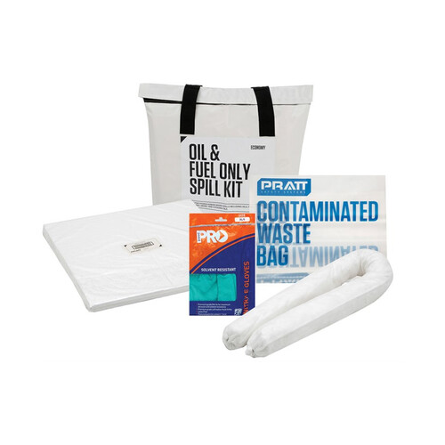 WORKWEAR, SAFETY & CORPORATE CLOTHING SPECIALISTS - PRATT 25LTR OIL & FUEL ONLY SPILL KIT- WHITE BAG