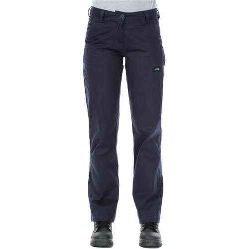 WORKWEAR, SAFETY & CORPORATE CLOTHING SPECIALISTS - Womens Lightweight Cotton Drill Cargo Pants-Navy-10