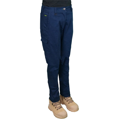 Womens Lightweight Cotton Drill Cargo Pants-Navy-24 - Workit Workwear