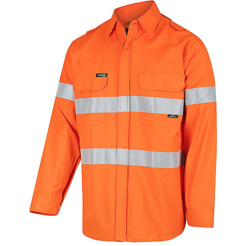 WORKWEAR, SAFETY & CORPORATE CLOTHING SPECIALISTS - FLAREX PPE1 FR Inherent 155gsm Lightweight Taped Shirt