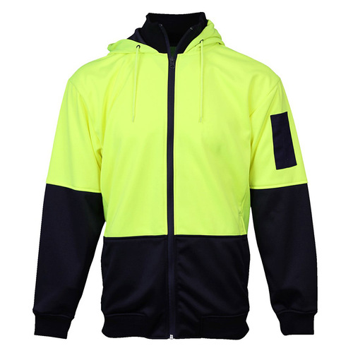 WORKWEAR, SAFETY & CORPORATE CLOTHING SPECIALISTS - Hi-Vis 2 Tone Full Zip Tech Fleece Hoodie