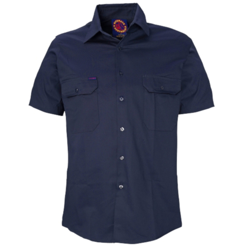 WORKWEAR, SAFETY & CORPORATE CLOTHING SPECIALISTS - Open Front Shirt Short Sleeves