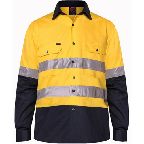 WORKWEAR, SAFETY & CORPORATE CLOTHING SPECIALISTS - Open Front Shirt L/S 3MTape